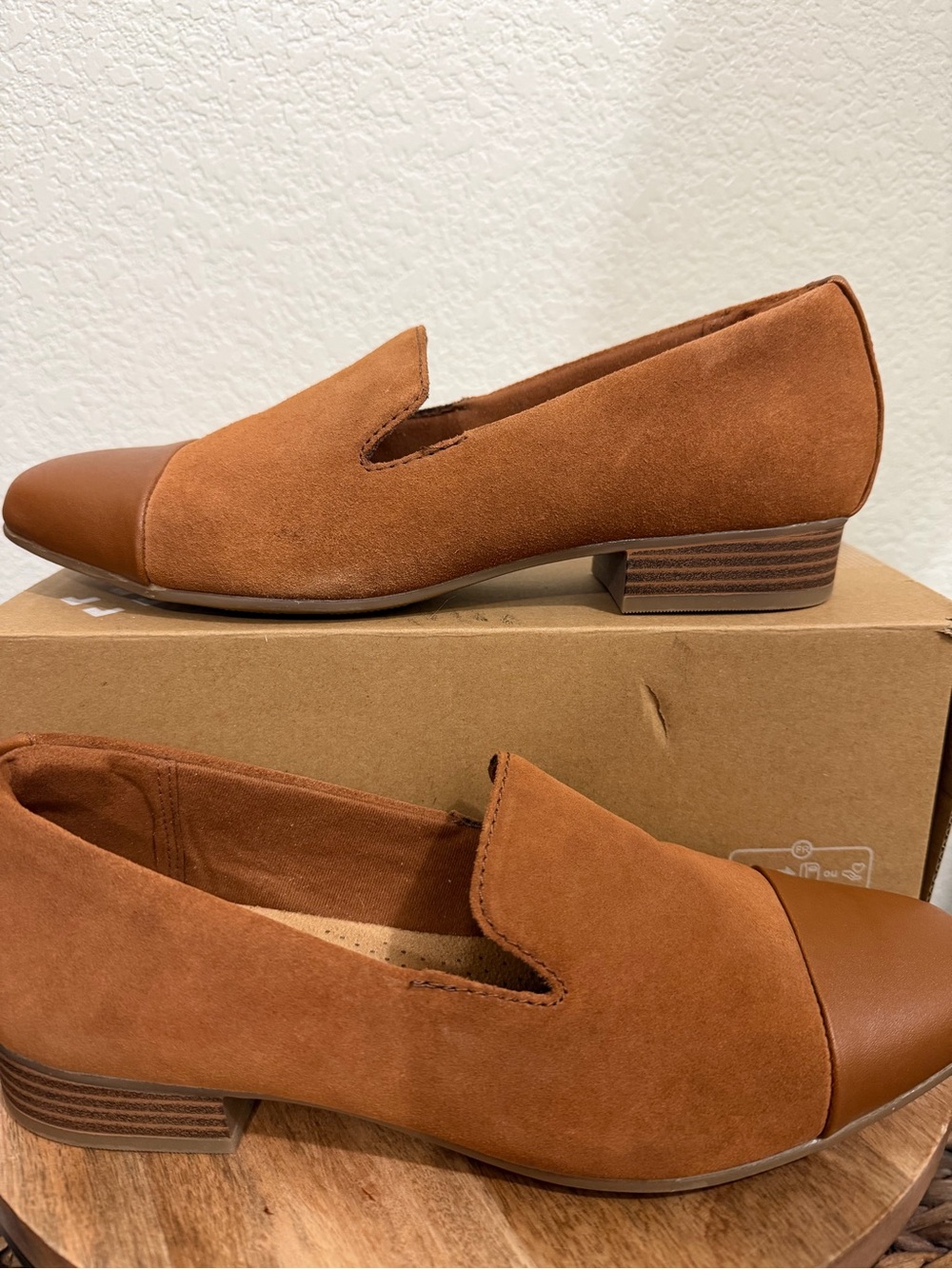 Clarks collection Women's Cognac Slip-On Loafer Flats